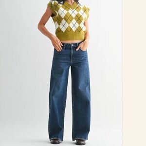 Altar'd State Baggy Dark Blue Denim Jeans